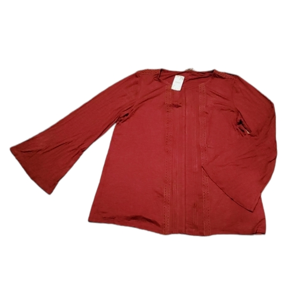Weekend Suzanne Betro Burnt Orange Red Shirt - Picture 1 of 10